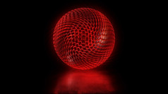 呈现摘要球从体积立方块non-trivial和明亮的艺术对象空间球从复杂的结构设计有创意的设计元素