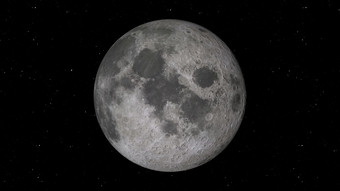 呈现的月球<strong>轨道</strong>的月亮对的背景空间与照亮陨石坑和月球土壤元素这图像有家具的已开启