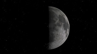呈现的月球<strong>轨道</strong>的月亮对的背景空间与照亮陨石坑和月球土壤元素这图像有家具的已开启