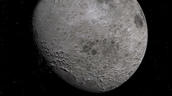 呈现的<strong>月球</strong>轨道的月亮对的<strong>背景</strong>空间与照亮陨石坑和<strong>月球</strong>土壤元素这图像有家具的已开启