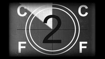 呈现单色通用<strong>倒计时</strong>电影领袖<strong>倒计时</strong>时<strong>钟</strong>从效果老电影滚动与细节划痕行污垢标记和电影粮食