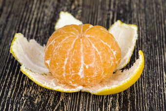 去皮普通话木表格有用的柑橘类普通话多汁的和新鲜的去皮普通话