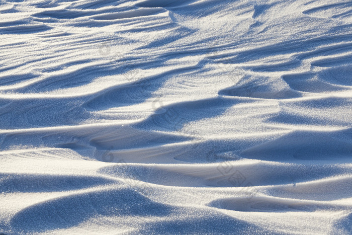 雪形成雪地里的冬天季节小多普的表面照亮的太阳的模式光和影子不同雪地里场冬天