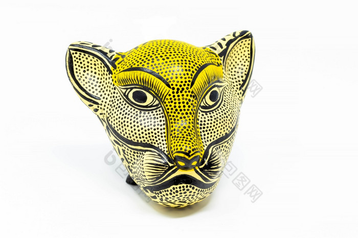 陶瓷画捷豹面具传统的拉丁手工艺陶瓷画捷豹面具传统的拉丁艺术
