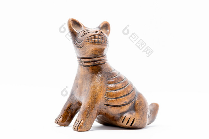传统的一天的死墨西哥无毛狗狗陶瓷雕像孤立的传统的一天的死墨西哥无毛狗狗陶瓷雕像