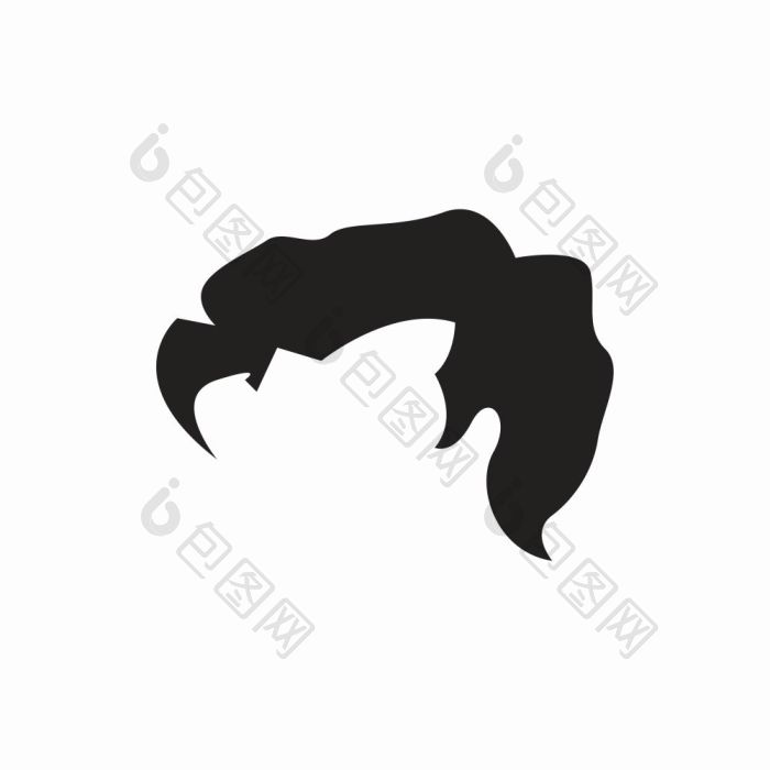 发型图标向量插图png下载-包图网