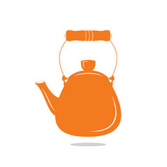 茶壶向量图标设计茶壶水壶色彩斑斓的向量图标孤立的白色