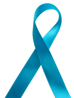 前列腺癌癌症丝带意识疾病象征光蓝色的丝带和轮廓光蓝色的丝带孤立的白色背景剪裁路径包括