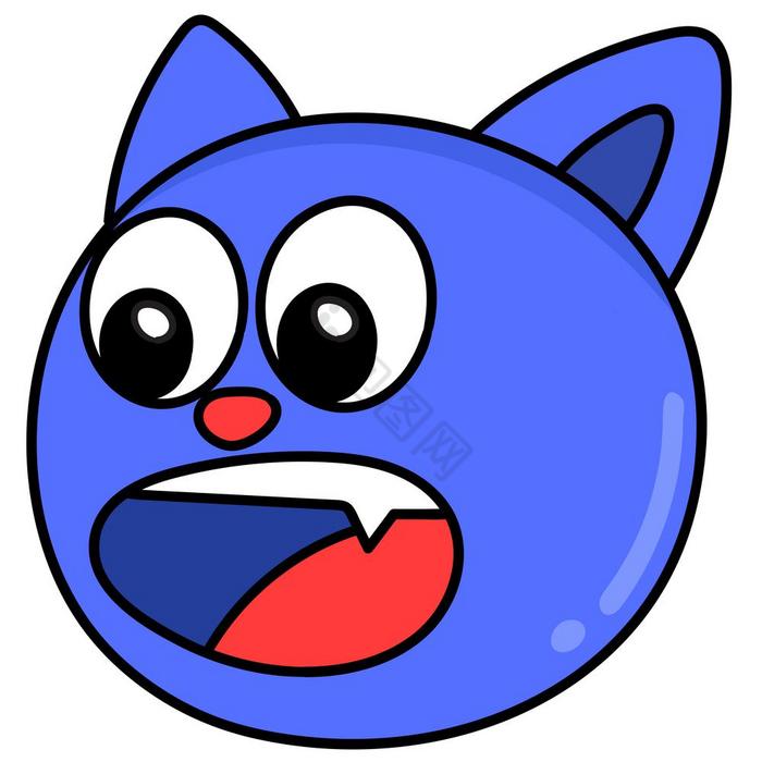 猫头表情符号开放口