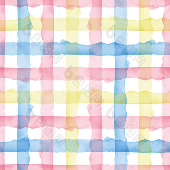 格子水彩摘要黄色的粉红色的蓝色的条纹背景很酷的无缝的检查模式为织物纺织和纸简单的手画条纹格子水彩摘要黄色的粉红色的蓝色的条纹背景很酷的无缝的检查模式为织物纺织和纸简单的手画条纹