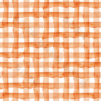 橙色格子摘要水彩几何背景无缝的模式与条纹和检查手工制作的纹理为织物设计和纸壁纸橙色格子摘要水彩几何背景无缝的模式与条纹和检查手工制作的纹理为织物设计和纸壁纸