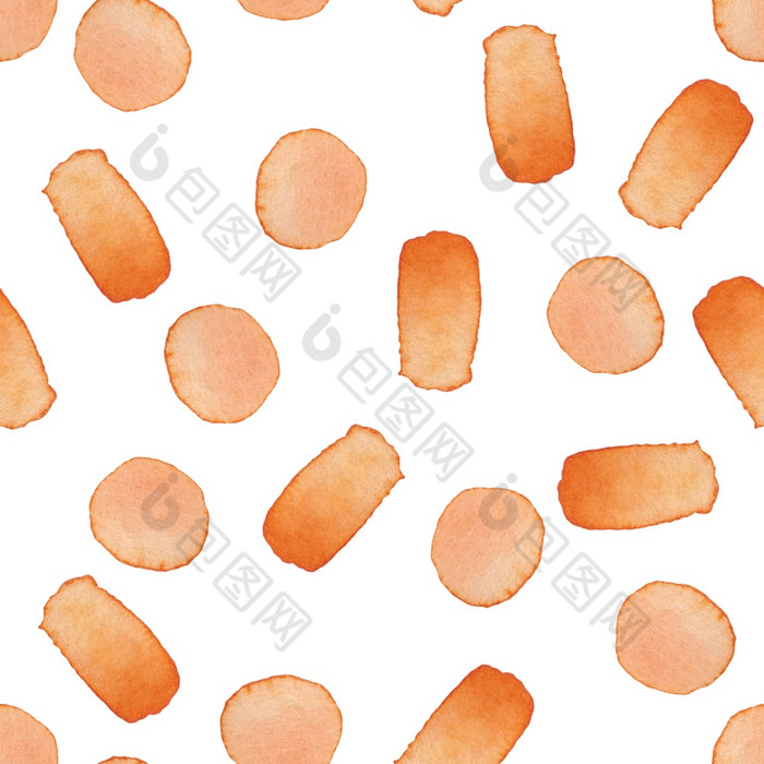 手画刷中风点无缝的水彩模式摘要水彩画形状橙色颜色中风和的屁股艺术设计为织物和背景手画刷中风点无缝的水彩模式摘要水彩画形状橙色颜色中风和的屁股艺术设计为织物和背景