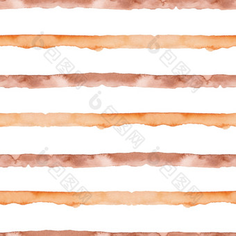 橙色棕色（的）摘要watercolorseamless模式与条纹几何背景无缝的模式与条纹手工制作的纹理为织物和壁纸橙色棕色（的）摘要watercolorseamless模式与条纹几何背景无缝的模式与条