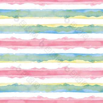 水彩摘要黄色的粉红色的蓝色的条纹背景很酷的无缝的模式为织物纺织和纸简单的手画条纹水彩摘要黄色的粉红色的蓝色的条纹背景很酷的无缝的模式为织物纺织和纸简单的手画条纹