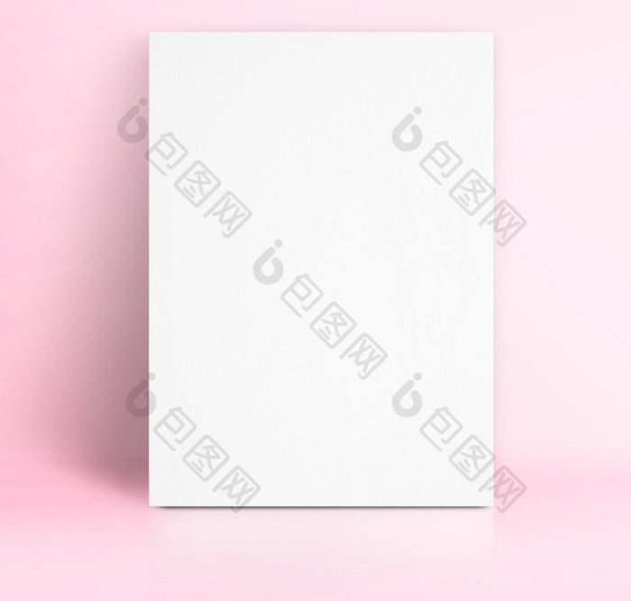 黑色的白色纸海报精益柔和的粉红色的颜色工作室房间模板模拟为添加你的文本