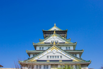 大阪日本3月大阪城堡在樱花开花时间是会布鲁姆日本