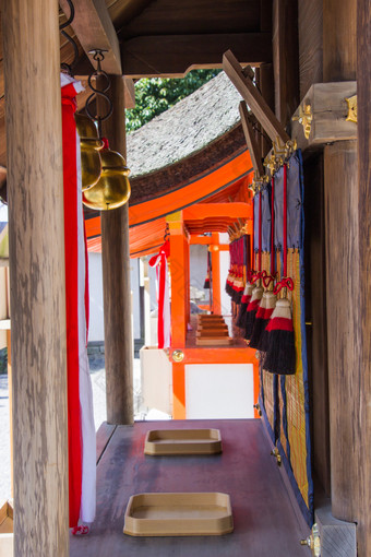 《京都议定书》日本3月日本贝尔领带与织物内部的伏见inari神社的著名的神道教神社《京都议定书》日本