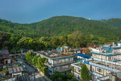 美丽的视图博卡拉城市阳光明媚的春天一天尼泊尔
