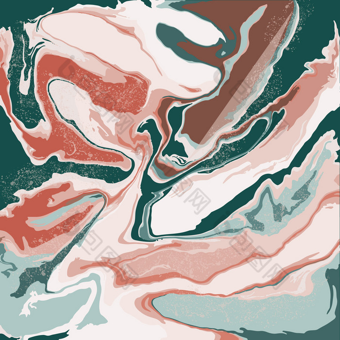 粉红色的和绿色漩涡玛瑙液体漩涡大理石纹理流体现代艺术作品为壁纸横幅海报卡片邀请设计涵盖了演讲传单向量插图粉红色的和绿色漩涡玛瑙液体漩涡大理石纹理