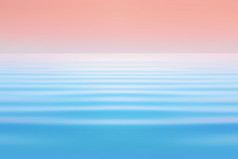 珊瑚日落天空在的光蓝色的波的潮摘要海景简约背景水彩音调与运动模糊空间为复制和设计颜色的一年生活珊瑚