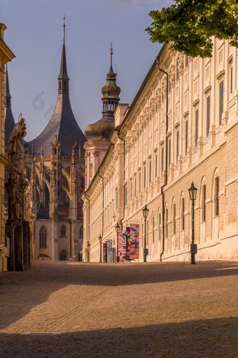 历史房子和街道的中心库特纳时间的捷克共和国<strong>欧洲</strong>联合国教科文组织世界遗产网站