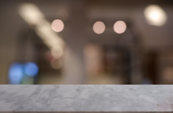 空大理石石头表格前面摘要模糊背景餐厅咖啡馆和咖啡商店室内可以使用为显示蒙太奇你的<strong>产品图</strong>像