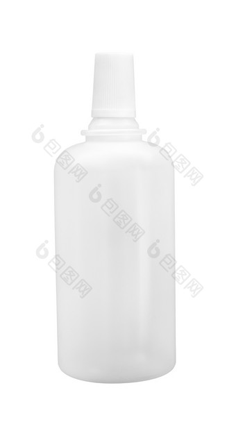 塑料包瓶孤立的塑料包瓶