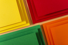 充满活力的颜色调色板纸设计几何形状摘要多色纸作文