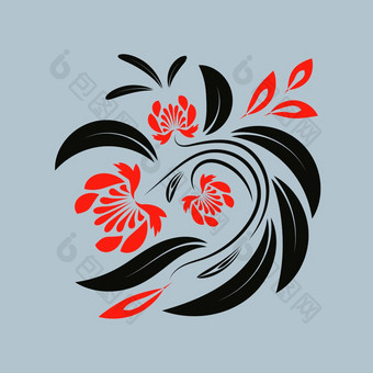 人花花打<strong>印花</strong>花束幻想人花<strong>植物</strong>插图平卡通风格人花花艺术打<strong>印花</strong>摘要艺术