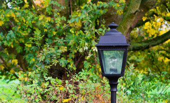 不发光的现代路灯柱装饰经典花园灯笼为的后院