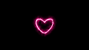 粉红色的爱火霓虹灯标志激烈的打心动画视频镜头循环现实的动画粉红色的爱火霓虹灯标志激烈的打心动画视频镜头循环现实的动画
