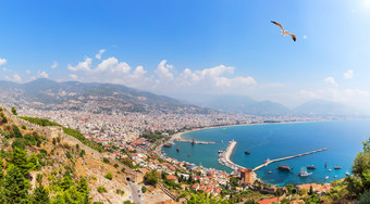 alanya<strong>港口</strong>的<strong>港口</strong>全景视图从的alanya城堡火鸡alanya<strong>港口</strong>的<strong>港口</strong>全景视图从的alanya城堡火鸡