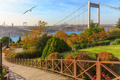 法蒂赫苏丹桥在的横跨博斯普鲁斯海峡伊斯坦布尔火鸡法蒂赫苏丹桥在的横跨博斯普鲁斯海峡伊斯坦布尔火鸡