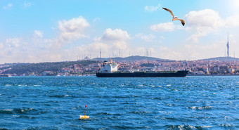 的海马尔马拉博斯普鲁斯海峡直伊斯坦布尔火鸡的海马尔马拉博斯普鲁斯海峡直伊斯坦布尔火鸡