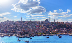 法蒂赫区伊斯坦布尔视图从的加拉塔塔法蒂赫区伊斯坦布尔视图从的加拉塔塔