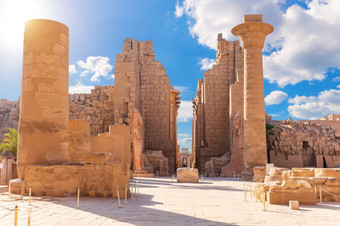 的伟大的多柱式建筑大厅的卡纳克寺庙卢克索埃及的伟大的多柱式建筑大厅的卡纳克寺庙卢克索埃及