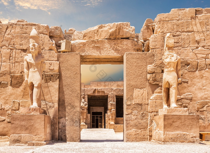 的伟大的寺庙阿蒙入口卡纳克寺庙复杂的卢克索埃及的伟大的寺庙阿蒙入口卡纳克寺庙复杂的卢克索埃及