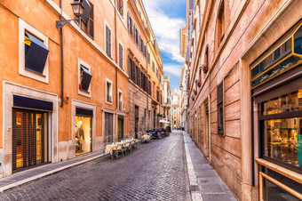 著名的意大利街与商店和餐厅罗马著名的意大利街与商店和餐厅罗马
