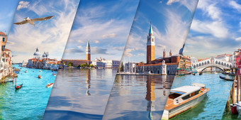 大多数著名的的地方访问威尼斯原始拼贴画照片意大利大多数著名的的地方访问威尼斯原始拼贴画照片意大利