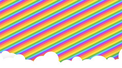 摘要卡哇伊色彩斑斓的天空条纹彩虹背景软梯度柔和的漫画图形概念为孩子们和幼儿园演讲