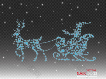 发光光效果明星破裂与闪光雪橇鹿圣诞老人老人向量发光光效果明星破裂与闪光雪橇鹿圣诞老人老人
