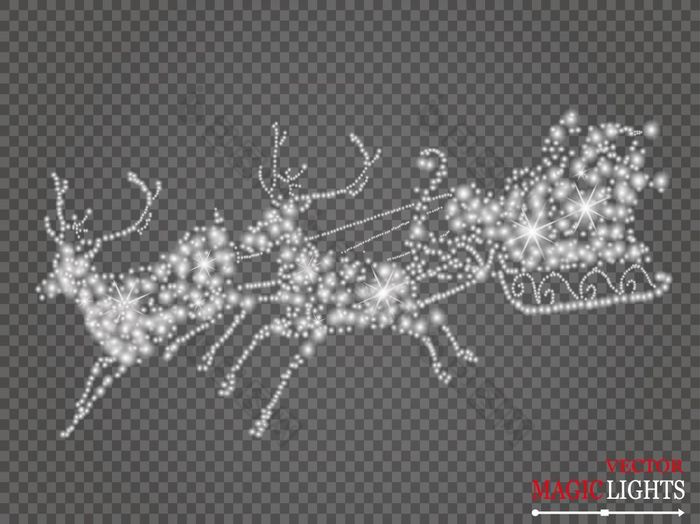 发光光效果明星破裂与闪光雪橇鹿圣诞老人老人向量发光光效果明星破裂与闪光雪橇鹿圣诞老人老人