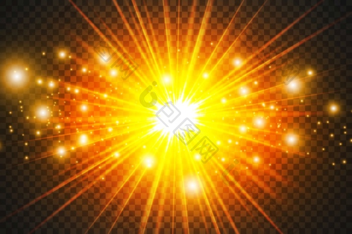 集发光光效果与火花和金星星发光与特殊png下载-包图网