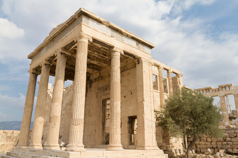 寺庙和橄榄树的<strong>卫城</strong>雅典希腊