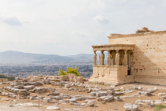 包含寺庙的<strong>卫城</strong>雅典希腊和的城市的背景