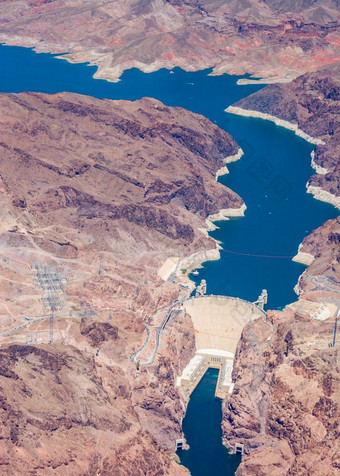 空中视图的胡佛大坝和的大峡谷之间的内华达和亚利桑那州<strong>usa</strong>phot采取五月