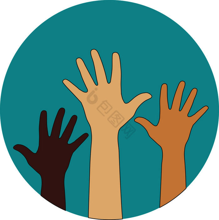 圆平图标手提高了志愿服务语言平等种族和社图片