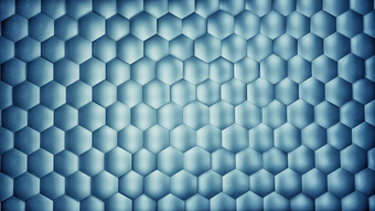 摘要蓝色的六角背景与金属纹理多边形表面未来主义的技术概念十六进制几何模式呈现摘要蓝色的六角背景与金属纹理多边形表面