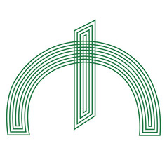 马纳特标志阿塞拜疆货币象征图标条纹向量插图白色背景