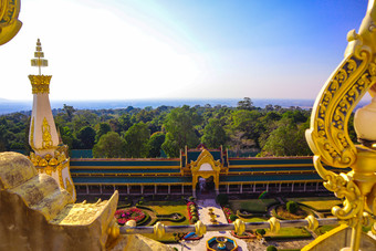 泰国自然视图从佛教寺庙曼谷泰国的照片采取泰国自然视图从佛教寺庙